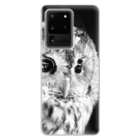 Odolné silikónové puzdro iSaprio - BW Owl - Samsung Galaxy S20 Ultra