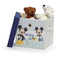 Detský textilný úložný box s víkem Domopak Disney Mickey, 30 x 30 x 30 cm