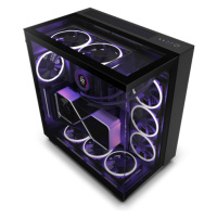 NZXT case H9 Elite Dual-chambers ATX / 3xRGB 120 mm / 1x 120mm fan / prosklená / RGB&fan control