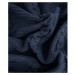 Tmavomodrá bavlnená prikrývka na dvojlôžko 200x220 cm Trenza - Oyo Concept