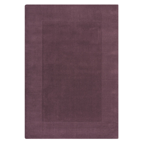 Kusový ručne tkaný koberec Tuscany Textured Wool Border Purple Rozmery kobercov: 200x290 Flair Rugs