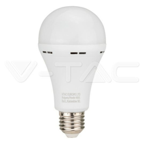 LED žiarovka - 9W E27 A70 Núdzová lampa 4000K (V-TAC)