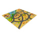 Penová podložka Puzzle safari 93x93 cm farebná