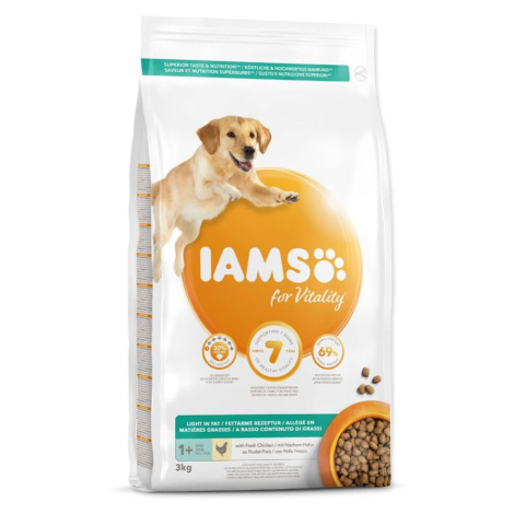 IAMS Dog Adult Weight Control Chicken granule pre psov 1 kus, Hmotnosť balenia (g): 3 kg