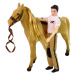 mamido  Figúrka jazdca s béžovým koňom
