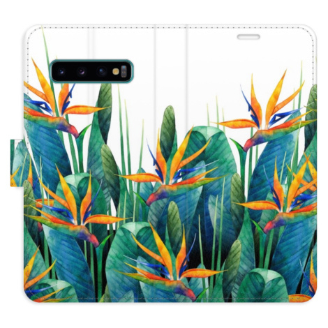 Flipové puzdro iSaprio - Exotic Flowers 02 - Samsung Galaxy S10