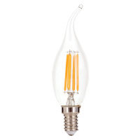 LED sviečka E14 4,5 W filament náraz vetra stmieva