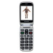 EVOLVEO EasyPhone FS, vyklápací mobilný telefón 2.8" pre seniorov s nabíjacím stojanom (červená 
