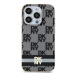 DKNY  PC/TPU Checkered Pattern W Printed Stripes MagSafe Apple Phone 15 Plus DKHMP15MHCPTSK Blac