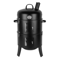 Gril Strend Pro Smoker, BBQ, na drevené uhlie, 3v1 grilovanie, údenie a vodné údenie, 440x780 mm