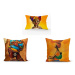 Súprava 3 obliečok na vankúše Minimalist Cushion Covers African Culture, 45 x 45 cm