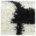 Kusový koberec Fun 6001 black Rozmery koberca: 120x120 kruh