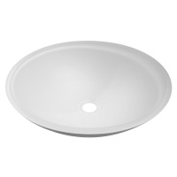 TELICA sklenené umývadlo, priemer 42 cm, biela mat TY181W