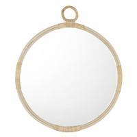 LIVARNO home Nástenné zrkadlo s ratanovým rámom (s okrúhlym závesným krúžkom)