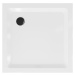 MEXEN/S - Flat sprchová vanička štvorcová slim 80 x 80, biela + čierny sifón 40108080B