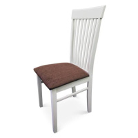 KONDELA Astro New jedálenská stolička biela / hnedá