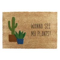 Rohožka z kokosového vlákna 40x60 cm Wanna See My Plants – Artsy Doormats