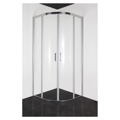 Sanotechnik Sprchovací kút bez vaničky Elite R90, štvrťkruh, 90 x 90 x 195 cm