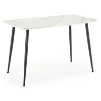 Expedo Jedálenský stôl GEOX, 120x74x70, biely mramor/čierna