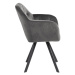 Dkton 23463 Dizajnová otočná stolička Aletris, tmavosivá