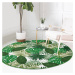 Zelený prateľný okrúhly koberec vhodný pre robotické vysávače ø 100 cm Comfort – Mila Home