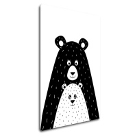 Impresi Obraz Medveď čiernobiely - 20 x 30 cm