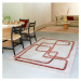 Ručne tkaný vlnený koberec v tehlovej a krémovej farbe 120x170 cm Matrix – Asiatic Carpets
