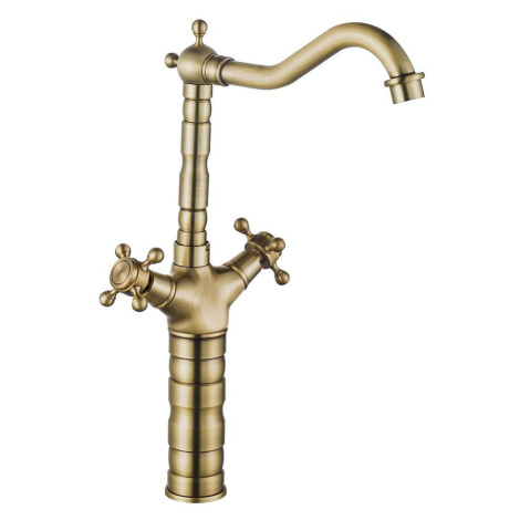 Drezová umývadlová batéria Rea Rustico zlatá antická