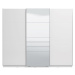 Trojdverová posuvná skriňa so zrkadlom auri 270 - biela/biela lesk