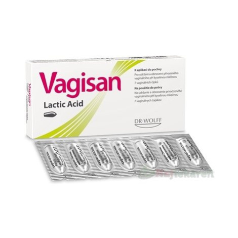 Vagisan Lactic Acid vaginálne čapíky s kyselinou mliečnou 7 ks