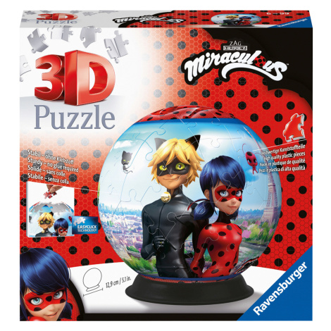 Ravensburger Puzzle guľa 3D, Ø 19 cm (Miraculous)