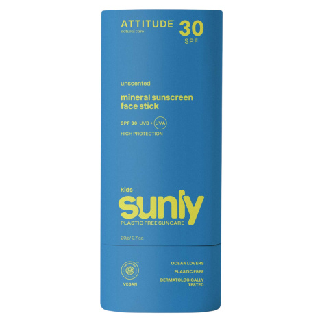 ATTITUDE 100% minerálna ochranná tyčinka na tvár a pery detská (SPF30) bez vône 20 g