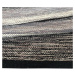 Čierno-sivý bavlnený koberec Webtappeti Happy, 55 x 180 cm