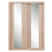 Šatníková skriňa Cadu so zrkadlom - 160x215x60 cm (dub sonoma)