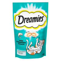 Maškrta DREAMIES pre mačky s lososom 6x60g