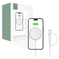 Nabíjačka TECH-PROTECT QI15W-A25 MAGNETIC MAGSAFE WIRELESS CHARGER WHITE (9490713934449)