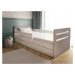 Benlemi Sivá jednolôžková posteľ TOMI do detskej izby Zvoľte rozmer: 80x180 cm, Zvoľte matrac: P