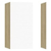 SHUMEE 2 ks biela a dub sonoma, 30,5 × 30 × 60 cm