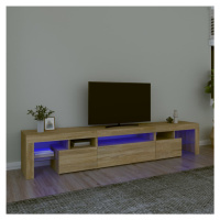 vidaXL TV skrinka s LED svetlami dub sonoma 215 x 36,5 x 40 cm