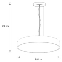 Arcchio Vanida LED závesné svietidlo, biela, 60 cm