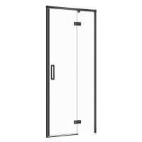 CERSANIT - Sprchové dvere LARGA ČIERNE 90X195, pravé, číre sklo S932-124