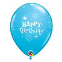 Balóniky latexové Happy Birthday modré 6 ks ALBI