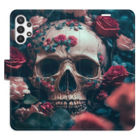 Flipové puzdro iSaprio - Skull in Roses 02 - Samsung Galaxy A32 5G