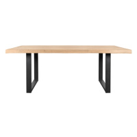 Sconto Jedálenský stôl AMAYA UN dub/kov, šírka 140 cm, prírodná hrana