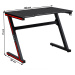 Herný stôl/počítačový stôl, čierna/červená, MACKENZIE 100cm