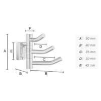 SO - ICE OK3465 - Držiak na uterák 84,5 cm CHL - chróm lesklý