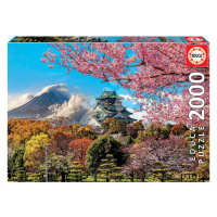 Puzzle Castillo De Osaka in Japan Educa 2000 dielov a Fix lepidlo
