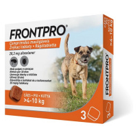FRONTPRO® antiparazitárne žuvacie tablety pre psov (4-10 kg) 28,3 mg 3 kusy