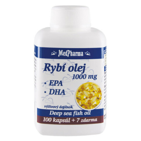 MEDPHARMA Rybí olej 1000 mg EPA, DHA 100 + 7 tabliet ZADARMO