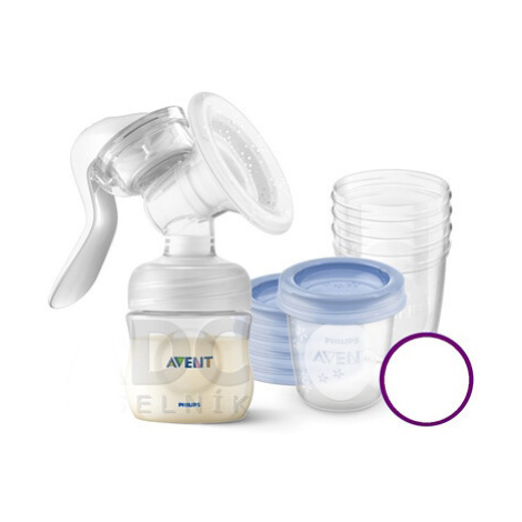 PHILIPS AVENT Odsávačka mlieka manuálna 6706720 VIA poháriky 180 ml 5 ks 1 set